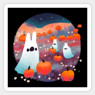 A Bright Night at the Pumpkin Patch Magnet